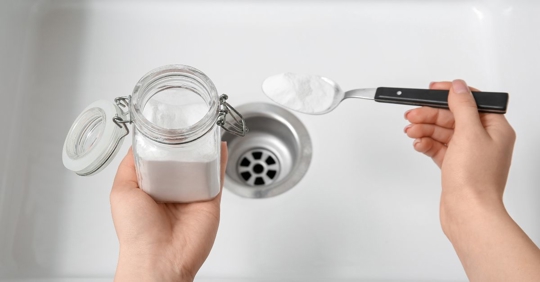 baking soda in drain