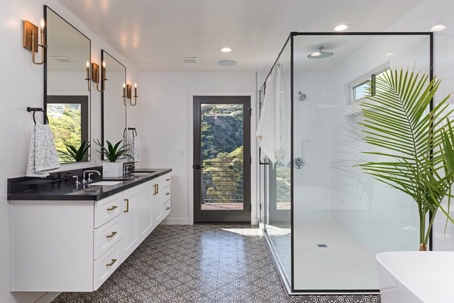 All-white bathroom