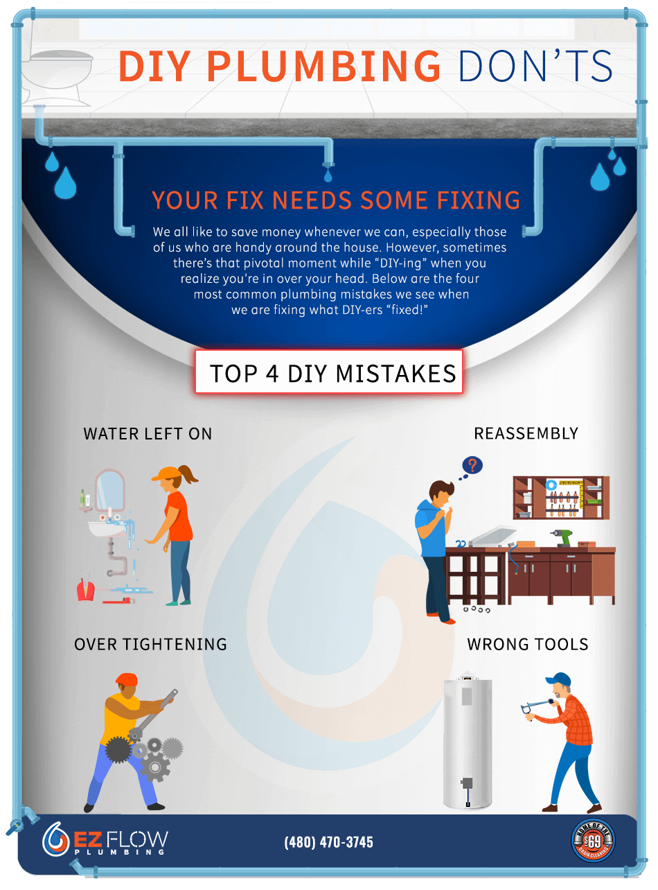 DIY plumbing mistakes infographic